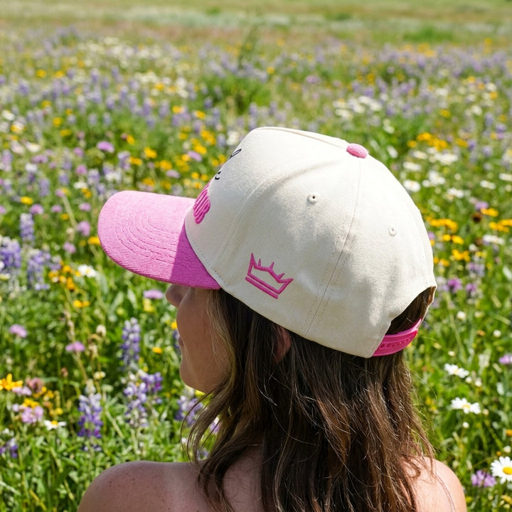 Girl Mom Club Hat Suede Brim Pink 3D Puff Embroidery Trucker - Crowned One - Mom Hat