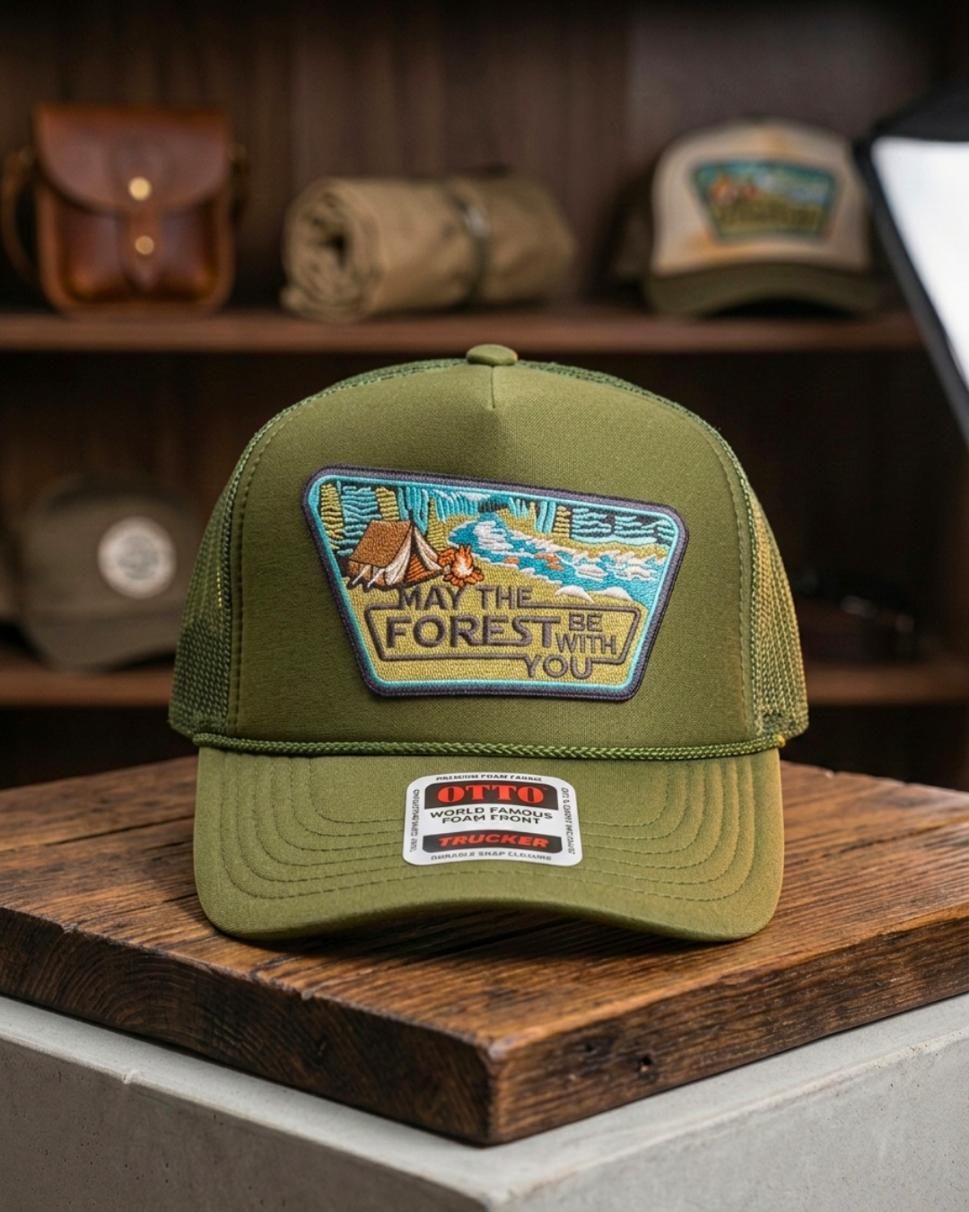 "May the Forest Be With You" // Vintage Foam Trucker Hat