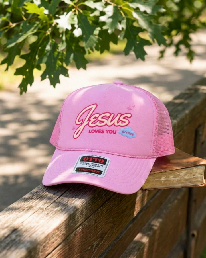 Funny Christian Hat "I'm Trying Jesus" Premium Foam Trucker