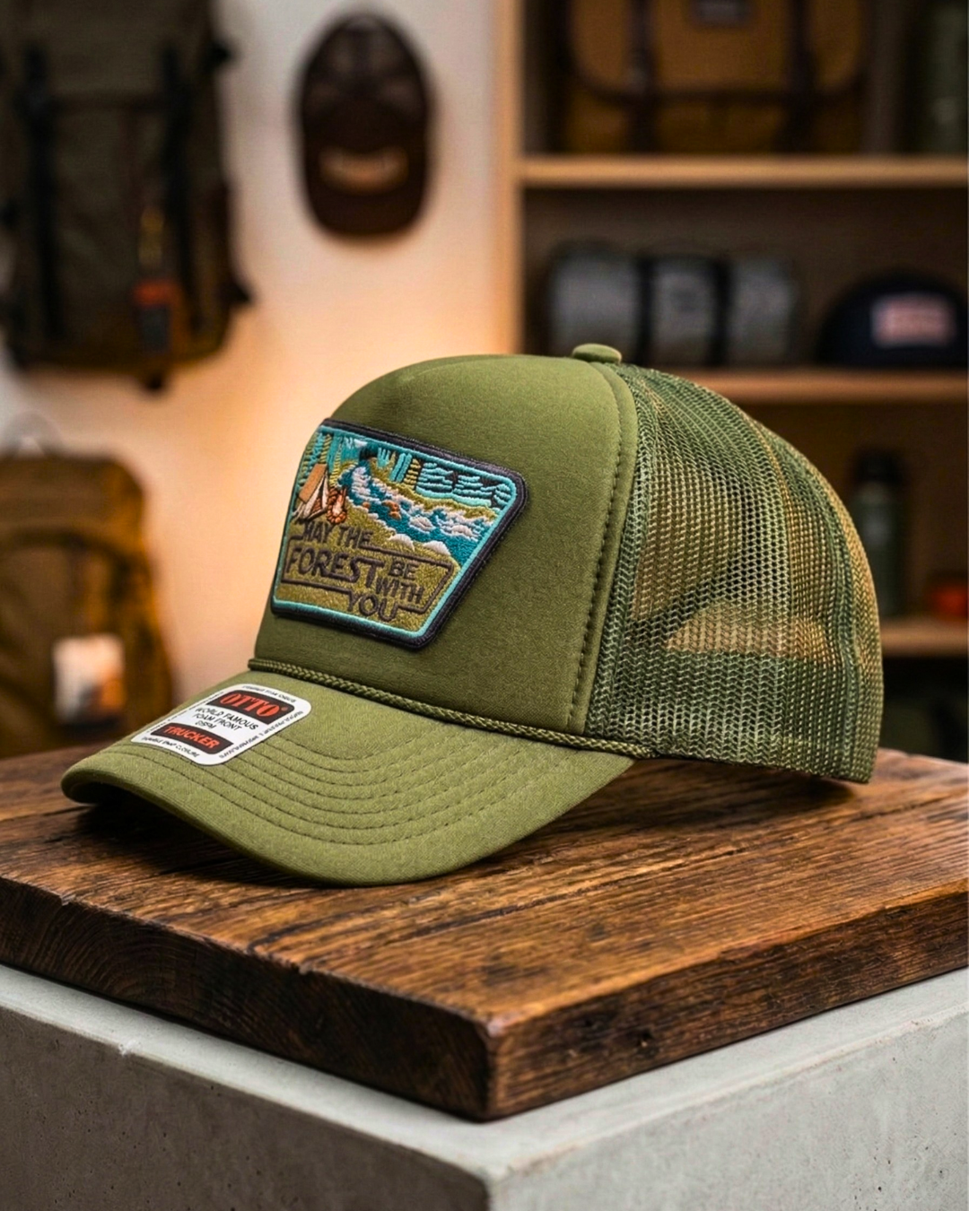 "May the Forest Be With You" // Vintage Foam Trucker Hat