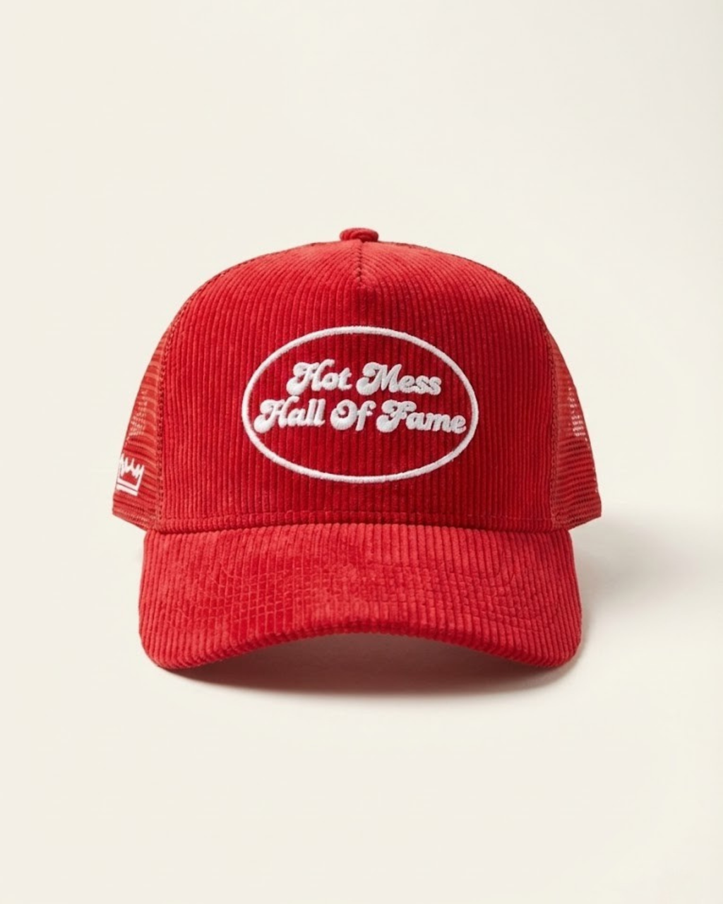 Hot Mess Hall of Fame – Red Corduroy Trucker (Pre-Order)