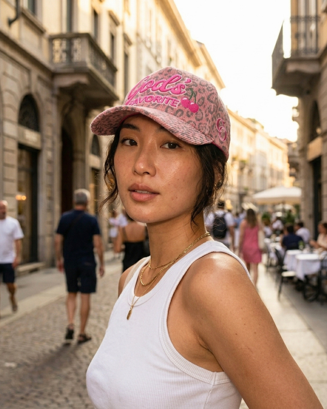 God's Favorite Luxe Pink Leopard Corduroy Snapback Hat