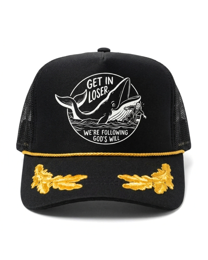 Christian Trucker Hat — Get In Loser Funny Faith Hat — Foam Snapback