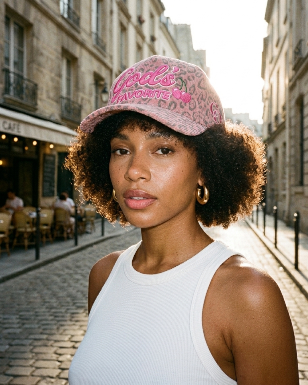God's Favorite Luxe Pink Leopard Corduroy Snapback Hat