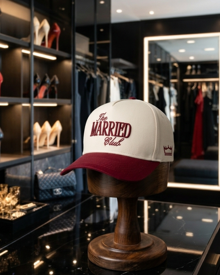 Women's Embroidered Hat Married Club Wedding Anniversary Gift - Crowned One - Just Married