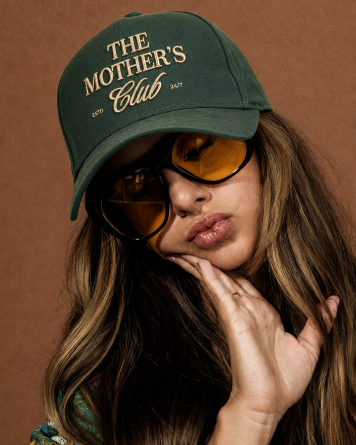 Pre Order - The Mother's Club Cap - Forest Green - Support Your Local Mother - 3D Puff Embroidery