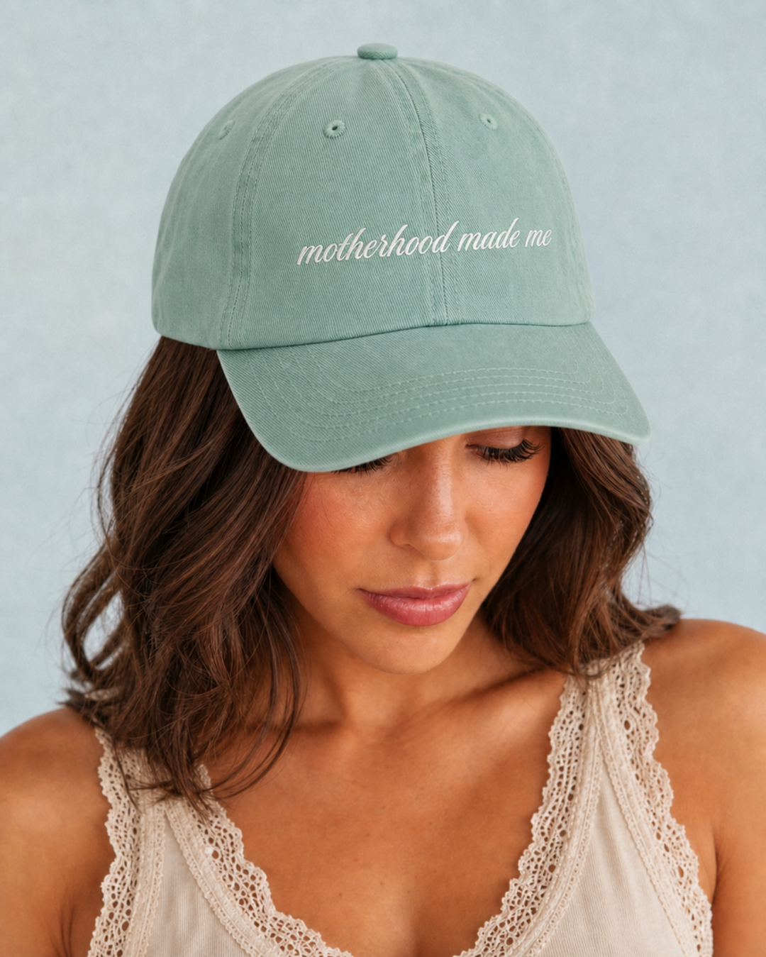 Motherhood Made Me - Dad Hat - Sage Green - Pre Order