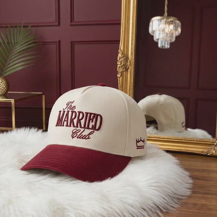 Women's Embroidered Hat Married Club Wedding Anniversary Gift - Crowned One - Just Married